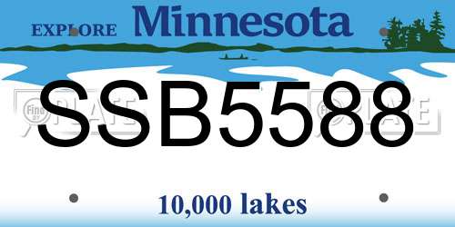 SSB5588 Minnesota License Plate