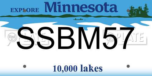 SSBM57 Minnesota License Plate