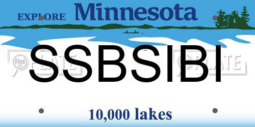 SSBSIBI Minnesota License Plate