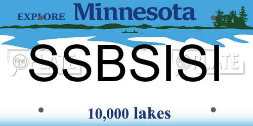 SSBSISI Minnesota License Plate