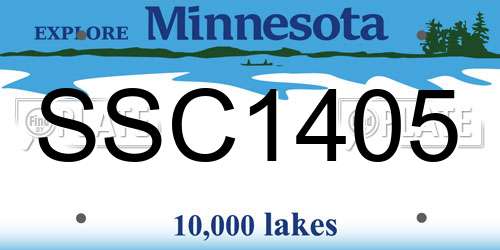 SSC1405 Minnesota License Plate