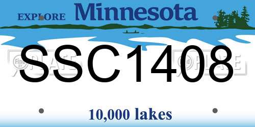 SSC1408 Minnesota License Plate