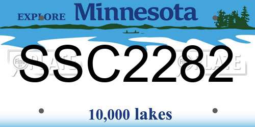 SSC2282 Minnesota License Plate