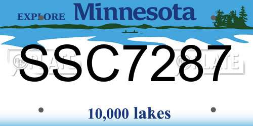 SSC7287 Minnesota License Plate