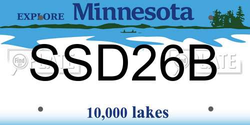SSD26B Minnesota License Plate