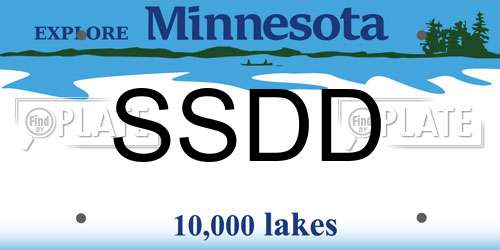SSDD Minnesota License Plate