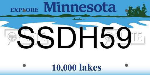 SSDH59 Minnesota License Plate