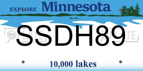 SSDH89 Minnesota License Plate