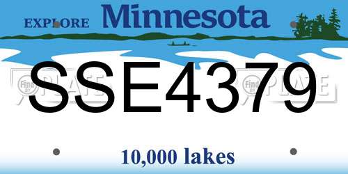 SSE4379 Minnesota License Plate