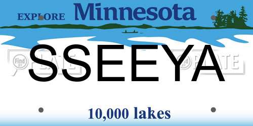SSEEYA Minnesota License Plate