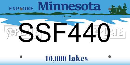 SSF440 Minnesota License Plate