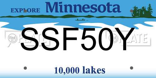 SSF50Y Minnesota License Plate