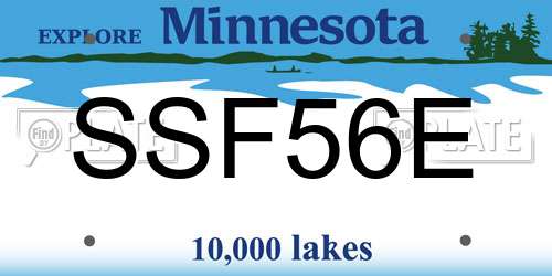 SSF56E Minnesota License Plate