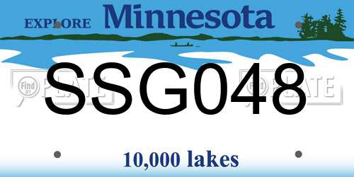 SSG048 Minnesota License Plate