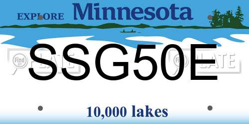 SSG50E Minnesota License Plate