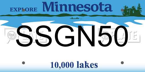 SSGN50 Minnesota License Plate