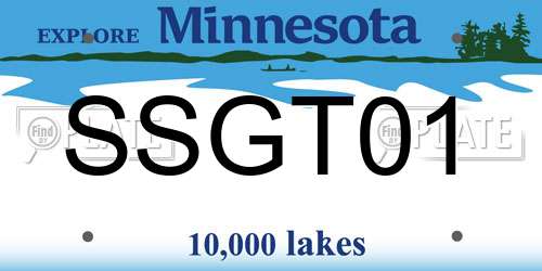 SSGT01 Minnesota License Plate