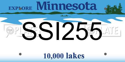SSI255 Minnesota License Plate
