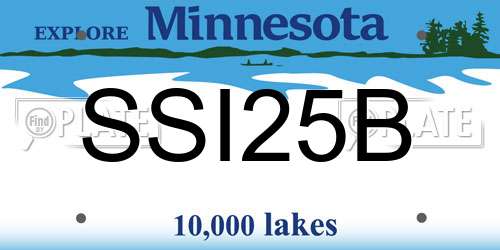 SSI25B Minnesota License Plate