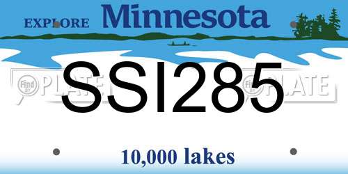 SSI285 Minnesota License Plate