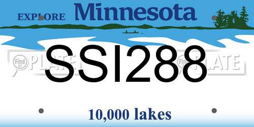 SSI288 Minnesota License Plate
