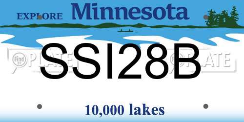 SSI28B Minnesota License Plate