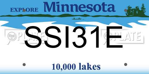 SSI31E Minnesota License Plate