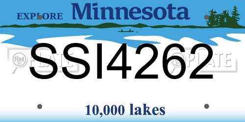 SSI4262 Minnesota License Plate