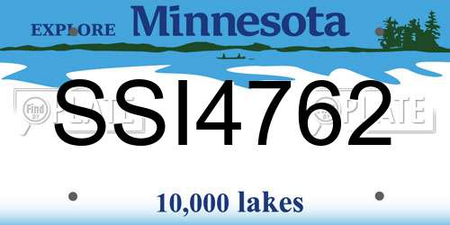 SSI4762 Minnesota License Plate