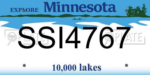 SSI4767 Minnesota License Plate