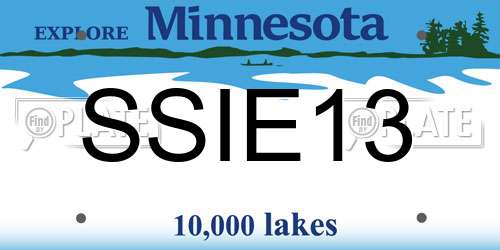 SSIE13 Minnesota License Plate