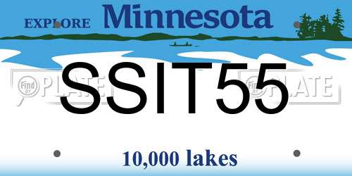 SSIT55 Minnesota License Plate