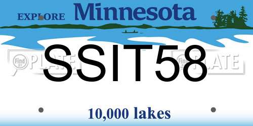 SSIT58 Minnesota License Plate