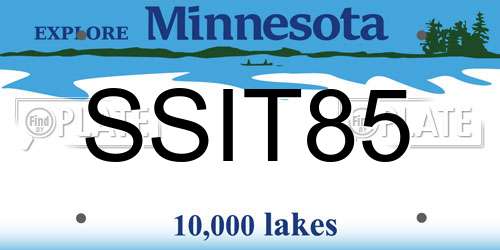 SSIT85 Minnesota License Plate