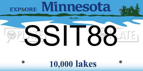 SSIT88 Minnesota License Plate