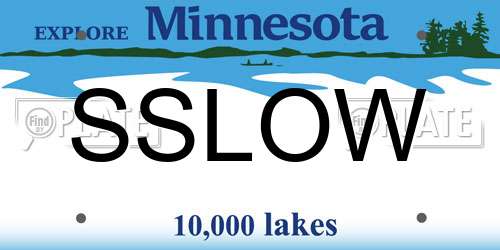 SSLOW Minnesota License Plate