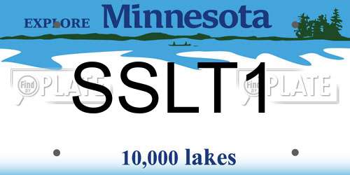 SSLT1 Minnesota License Plate