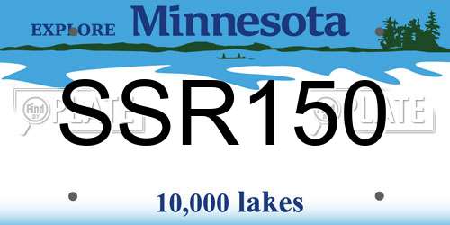 SSR150 Minnesota License Plate