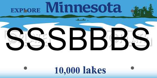 SSSBBBS Minnesota License Plate