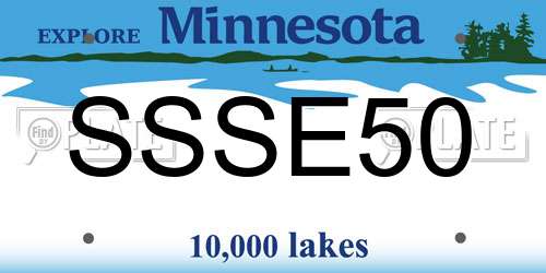 SSSE50 Minnesota License Plate