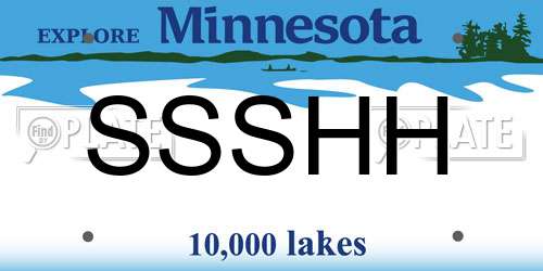 SSSHH Minnesota License Plate