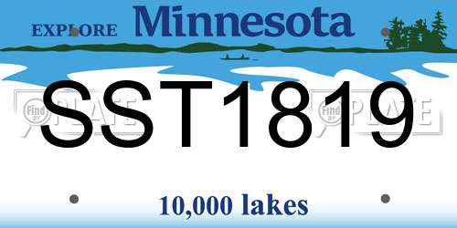SST1819 Minnesota License Plate