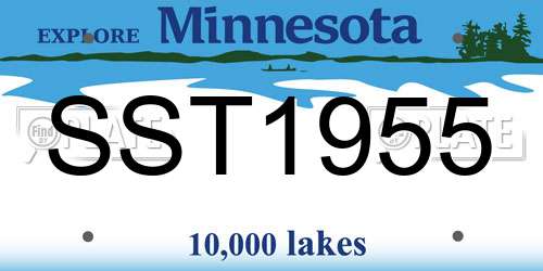 SST1955 Minnesota License Plate