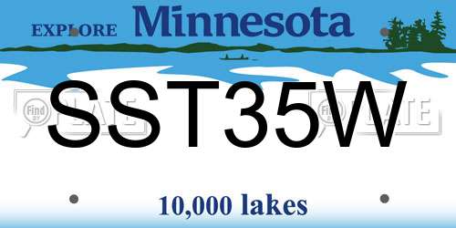 SST35W Minnesota License Plate