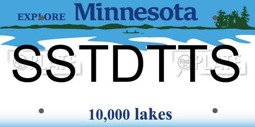 SSTDTTS Minnesota License Plate
