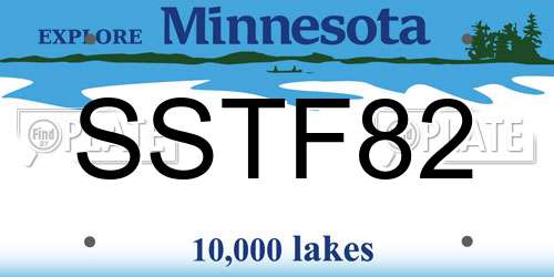 SSTF82 Minnesota License Plate
