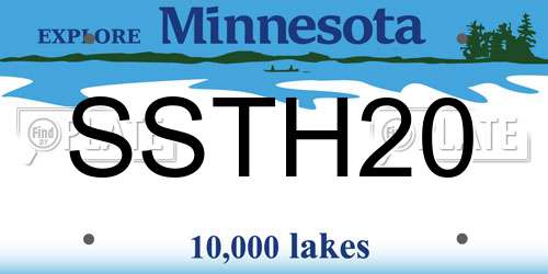 SSTH20 Minnesota License Plate