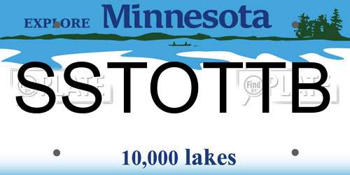 SSTOTTB Minnesota License Plate
