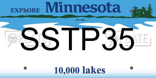 SSTP35 Minnesota License Plate