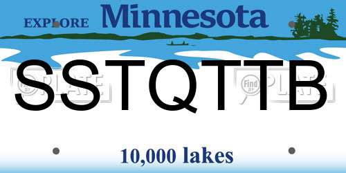 SSTQTTB Minnesota License Plate